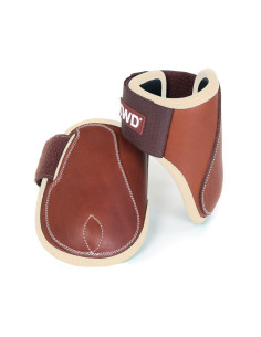 Protège-boulets CWD Mademoiselle velcro néoprène châtaigne/bleu 2