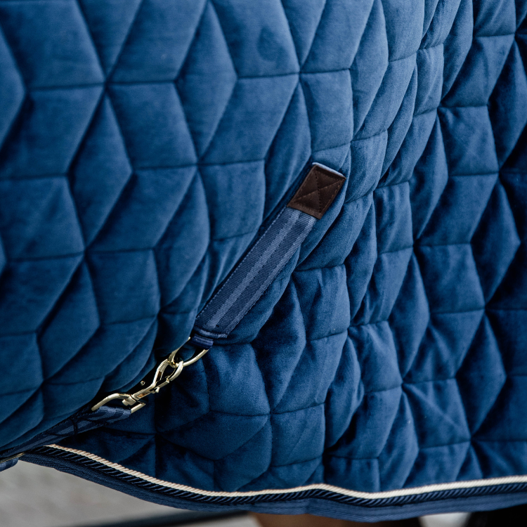 Couverture d'Écurie Kentucky Velvet 160g Marine