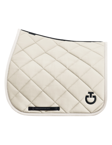 Tapis De Selle Cavalleria Toscana Diamond Quilted Jersey Dressage VANILLE