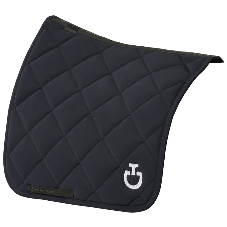 Tapis De Selle Cavalleria Toscana Diamond Quilted Jersey Dressage MARINE