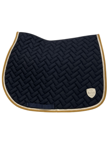 Flags & Cup Kimito Saddle Pad Navy/sand