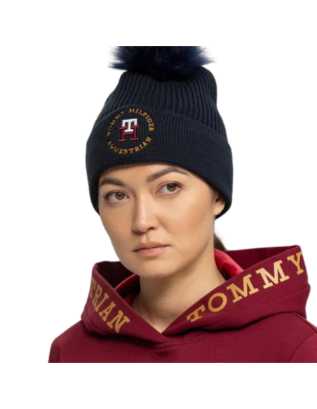 Bonnet Tommy Equestrian Vancouver Pompom DESERT SKY