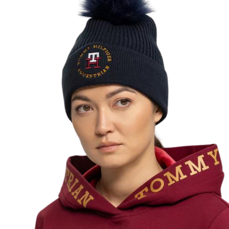 Bonnet Tommy Equestrian Vancouver Pompom DESERT SKY