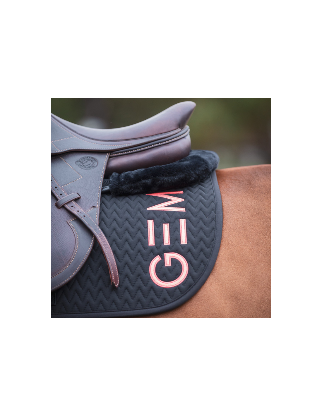 Tapis De Selle Bébé Roma Violet - Matelassé Coton - Équitation Anglais - Neuf