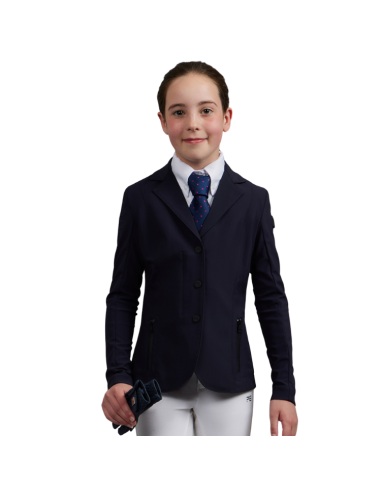 Premier Equine Evinco Girls Competition Jacket Navy