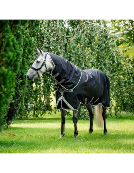Couverture Horseware Amigo Bravo 12 plus 400grs noir/gris