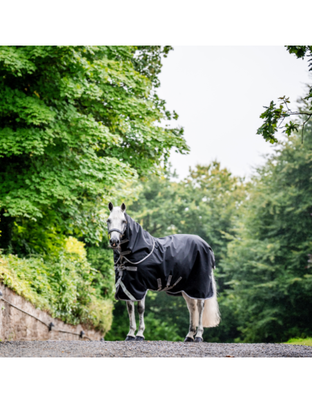 Couverture Horseware Amigo Bravo 12 plus 400grs noir/gris