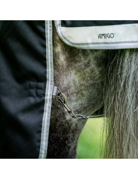 Couverture Horseware Amigo Bravo 12 plus 400grs noir/gris