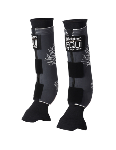 Guêtres Et Chaussettes De Compression Stubben Equi Compress Postérieur Noir