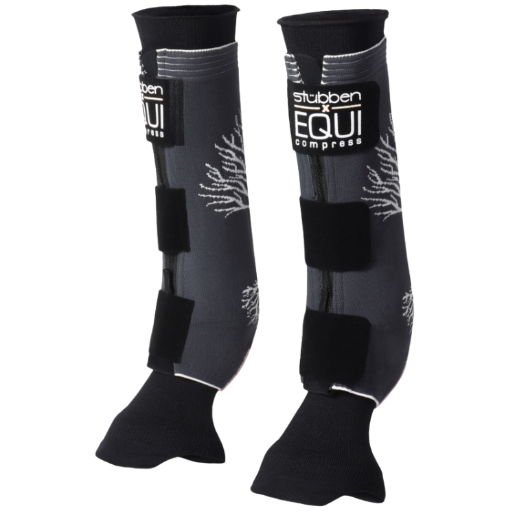 Guêtres Et Chaussettes De Compression Stubben Equi Compress Postérieur Noir