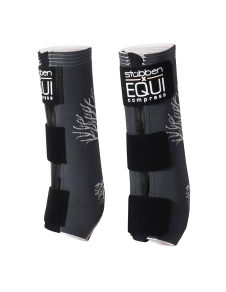 Guêtres Et Chaussettes De Compression Stubben Equi Compress Postérieur Noir