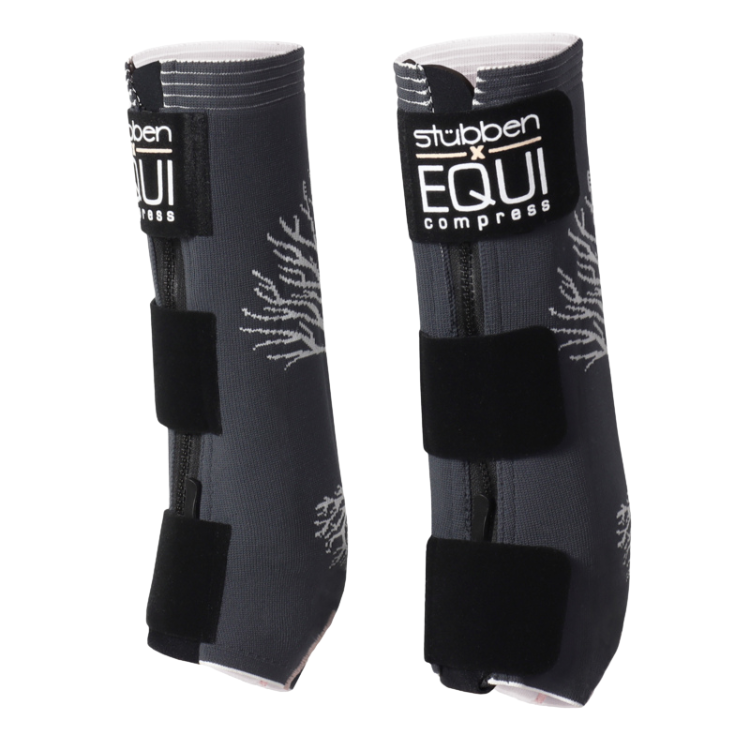 Guêtres Et Chaussettes De Compression Stubben Equi Compress Postérieur Noir