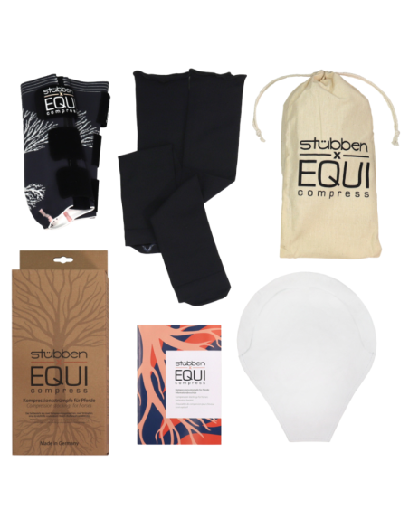 Guêtres Et Chaussettes De Compression Stubben Equi Compress Postérieur Noir