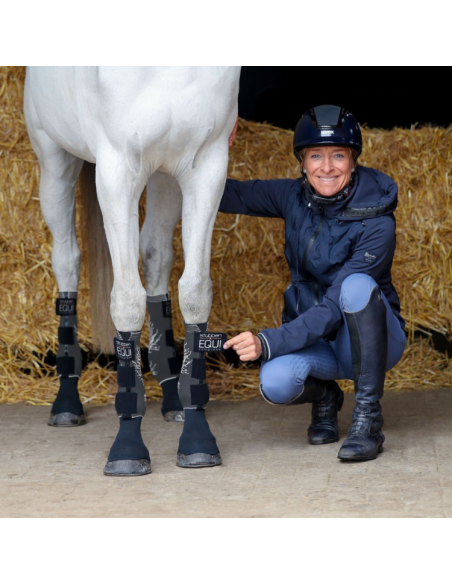 Guêtres Et Chaussettes De Compression Stubben Equi Compress Postérieur Noir