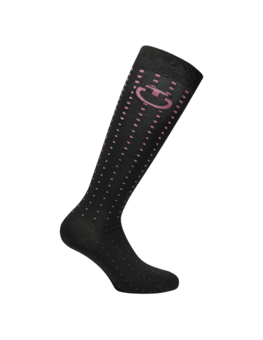 Chaussettes Cavalleria Toscana Jacquard Pop Art NOIR/ROSE