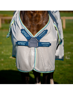 Chemise anti-mouches Horseware Amigo Bug Rug XL Disc gris jaune bleu 2