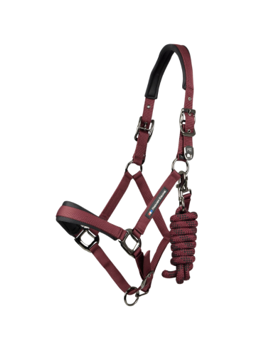 Licol Avec Longe Premier Equine Corda Bordeaux