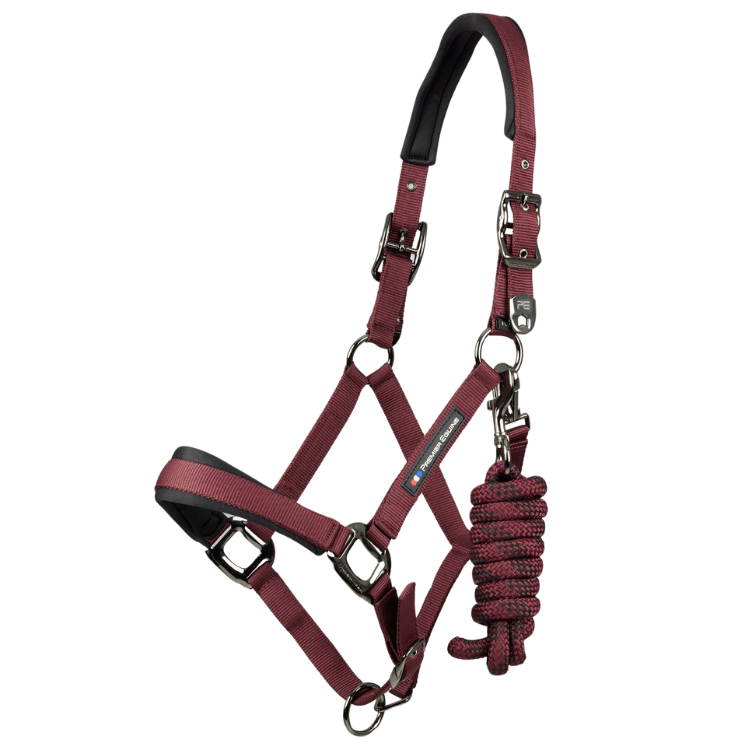 Licol Avec Longe Premier Equine Corda Bordeaux