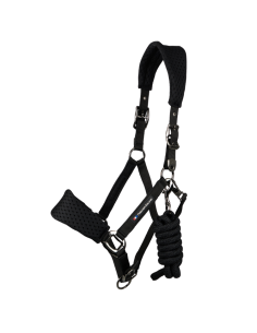 Licol Avec Longe Premier Equine 3D Mesh Necto Noir