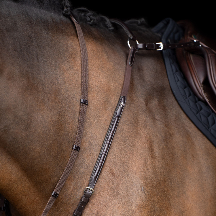 Collier De Chasse HV Polo Legacy Avec Martingale Marron foncé
