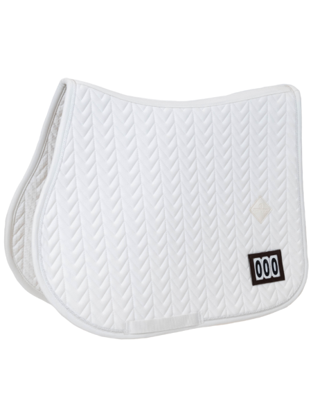 Kentucky Saddle Pad Fishbone Competition 2 Numbers Jumping White