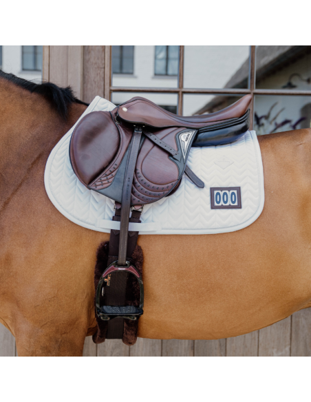Kentucky Saddle Pad Fishbone Competition 2 Numbers Jumping White
