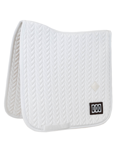 Kentucky Saddle Pad Fishbone Competition 2 Numbers Dressage White