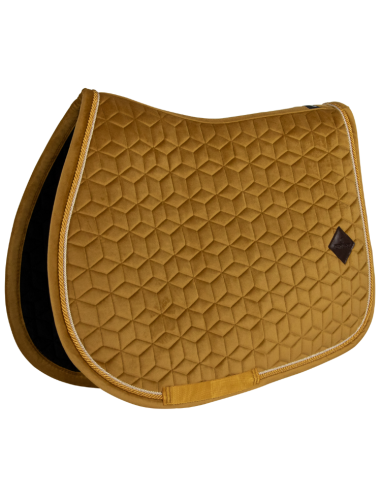 Tapis De Selle Kentucky Velvet Jumping Poney Moutarde