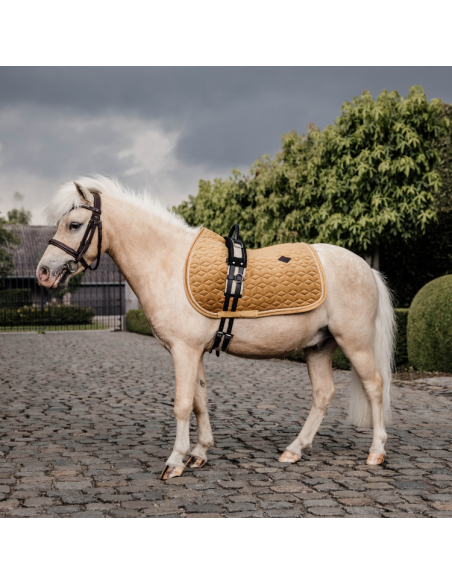 Tapis De Selle Kentucky Velvet Jumping Poney Moutarde