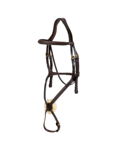 Bridon Dy'on Muserolle Croisée Tressée Noir 2