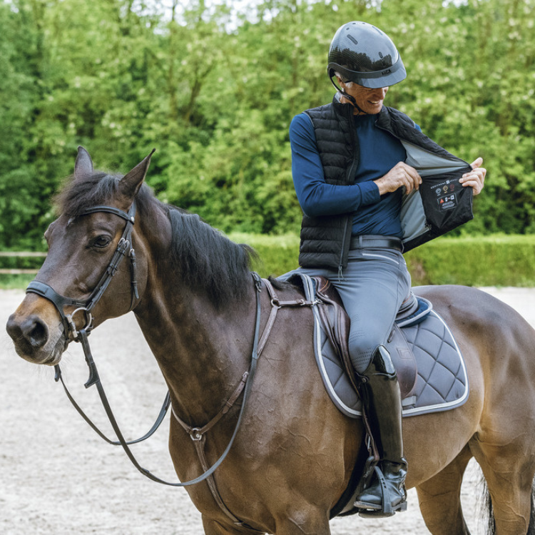 Gilet Chauffant Equithème Charlie Noir