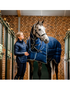 Couverture Horseware Rambo Optimo Stable Rug Plus 400grs marine