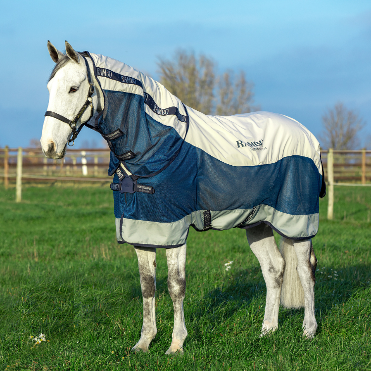 Couverture Horseware Rambo Summer Series marine