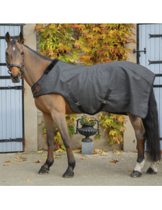 Couverture De Marcheur Paddock Wooltouch Gris chiné