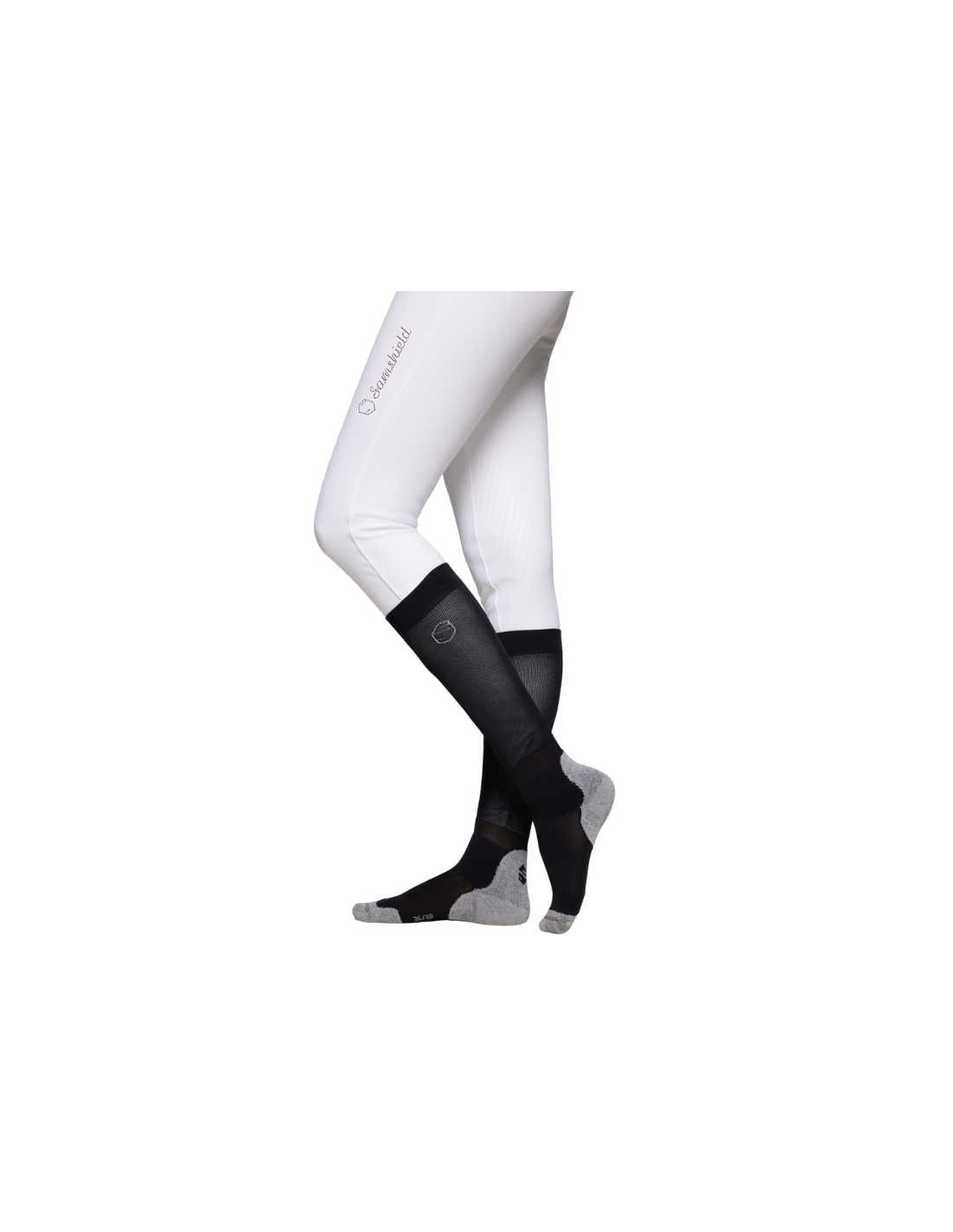 Chaussettes Femme Hautes Peignée Fleurs Made in France - Berthe