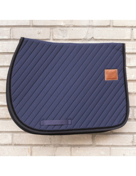 Tapis De Selle Paddock Diagonal Marine
