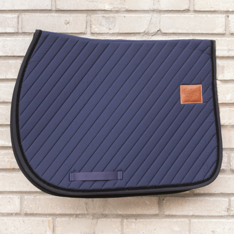 Tapis De Selle Paddock Diagonal Marine