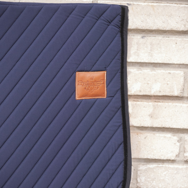 Tapis De Selle Paddock Diagonal Marine