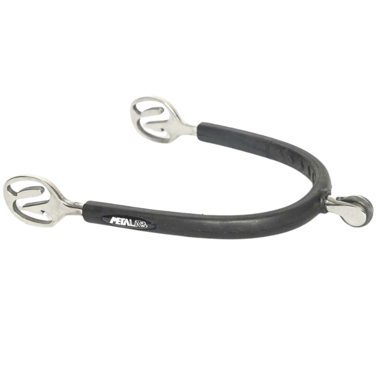 Zghhc 1 paire d'éperons en acier inoxydable avec Rowel en cuivre, équipement de course de cheval, éperons d'équitation West Cowboy