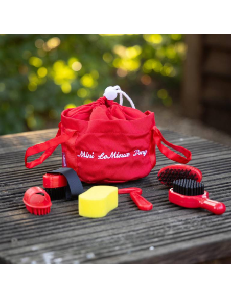 Set de Pansage pour Poney LeMieux ROUGE