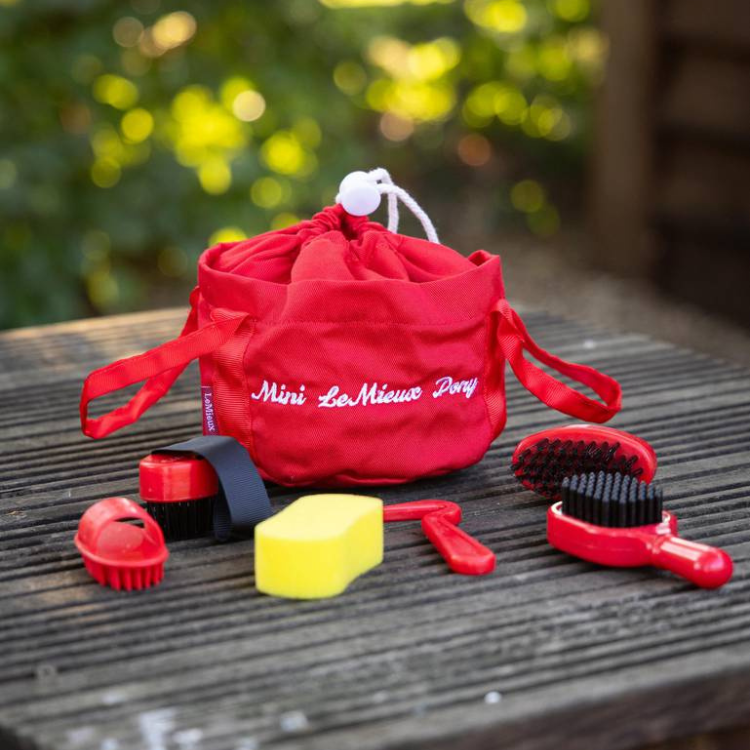 Set de Pansage pour Poney LeMieux ROUGE