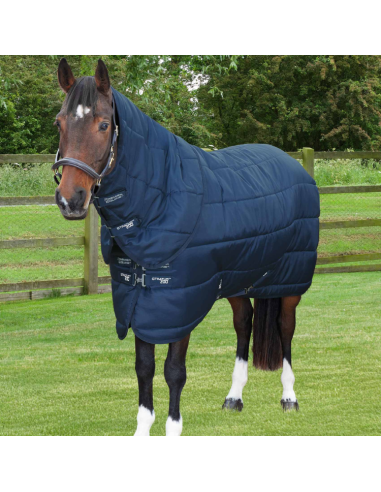 Premier Equine Stratus Stable Rug 200g With Neck Cover Navy