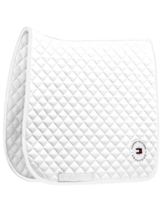 Tommy Equestrian Global Waffle Dressage Saddle Pad White 2