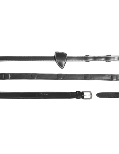 Dy'on 1/2 Soft Leather Reins 8 Integrated Stoppers