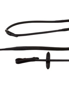 Premier Equine Finetti Rolled Leather Reins Black 2