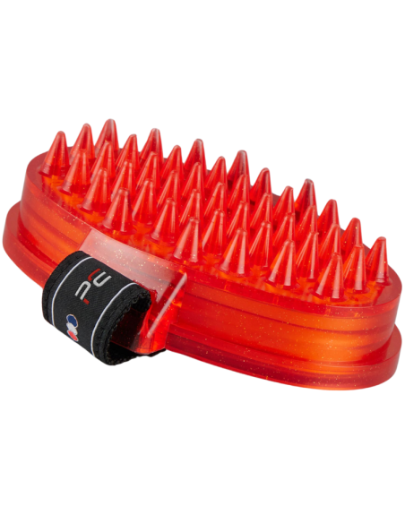 Étrille Premier Equine Avec Éponge Rouge/noir