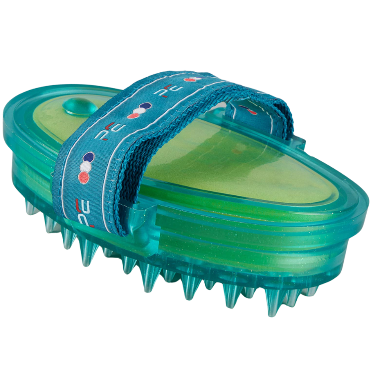 Étrille Premier Equine Avec Éponge Bleu/peacock