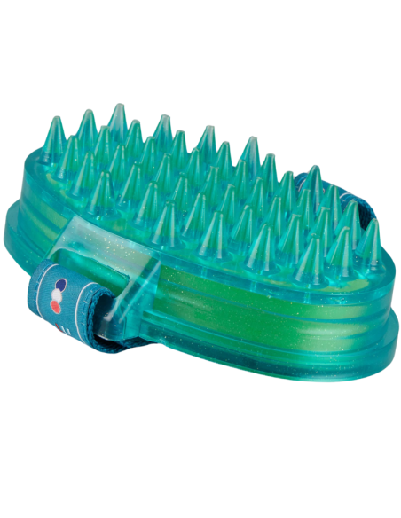 Étrille Premier Equine Avec Éponge Bleu/peacock