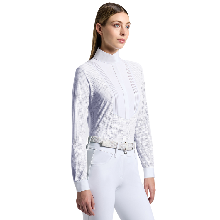 Chemise Cavalleria Toscana American L/S BLANC