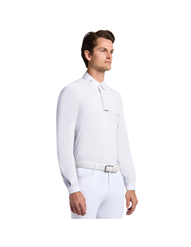 Cavalleria Toscana Perforated L/S Polo Shirt